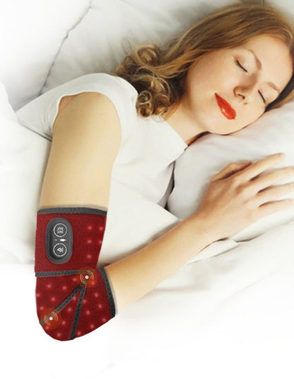 EmberWrap™ Cordless Red Light & Heat Wrap worn on the forearm while resting