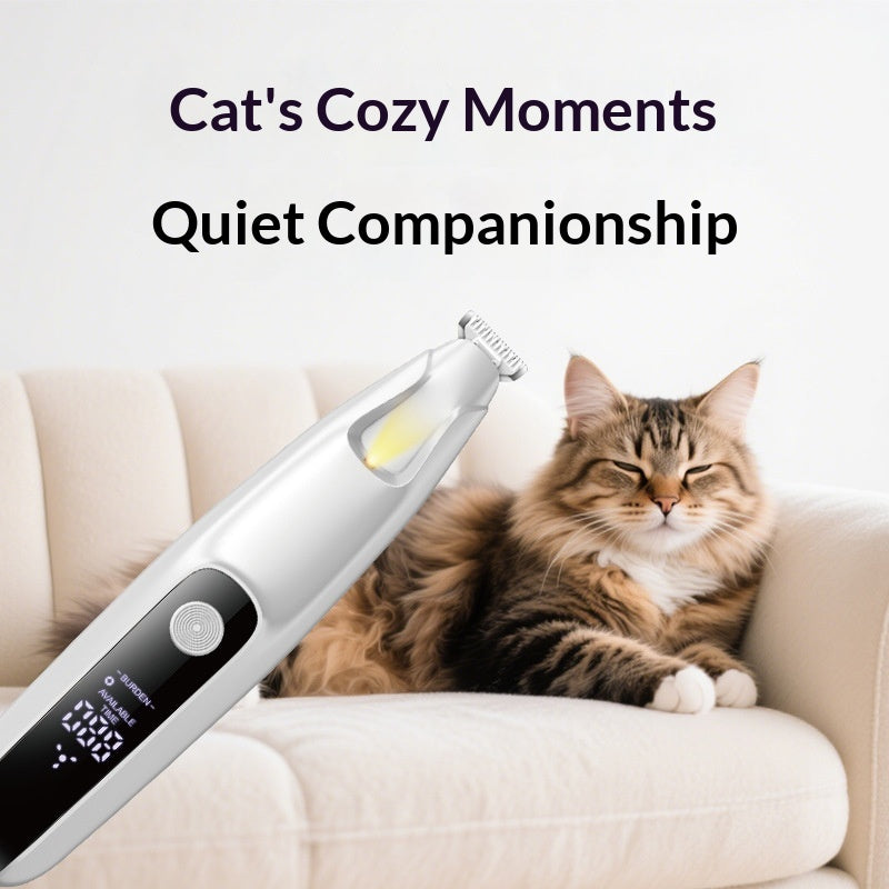 Peak Cordless Pet Grooming Clipper: quiet grooming while your cat relaxes on the couch